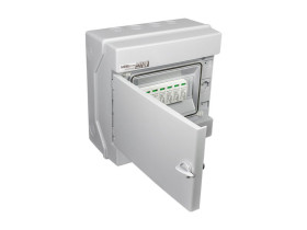 Rozdzielnica hermetyczna PV 1000V DC 1x8 natynkowa IP65 IK07 drzwi białe RH-8/UV PVx2 36.628 ELEKTRO-PLAST
