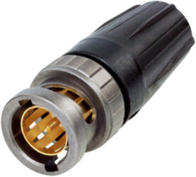 BNC plug 75 Ω, Belden 1695A, crimp connection, straight, NBNC75BQP11X