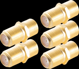 BS15-301314 5x SAT F double socket, gold-plated