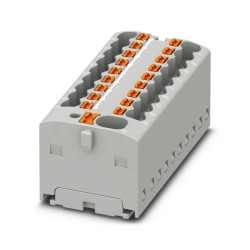 Blok rozdzielczy PTFIX 4/18X1,5 GY, szare złącze przemysłowe - 18 punktów przyłączeniowych o przekroju 2,5mm2