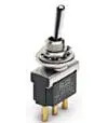 Toggle switch, metal, 2 pole, latching, On-On, 0.4 VA/20 V AC/DC, gold-plated, 5-6437630-9