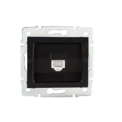 LOGI Gniazdo komputerowe pojedyncze (RJ45Cat 5e Jack) Czarny mat 33585