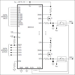 48V Quad Hot-Swap Controllers For Power-Over-LAN