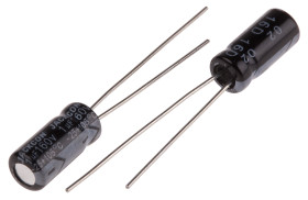 Kondensator 1μF 160V dc Radialny, Otwór przelotowy RS PRO roztaw: 2mm 5 (Dia.) x 11mm
