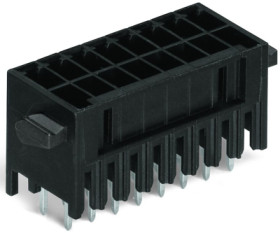 Pin header, 32 pole, pitch 3.5 mm, straight, black, 713-1476/037-000