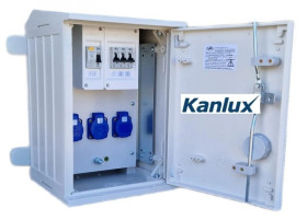 Rozdzielnica budowlana na elewację (3X2P+Z) RB26x40-K40-00003W-E0-KANLUX