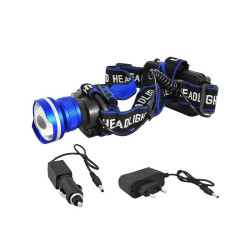 Latarka czołowa LTC LL46 8W LED 2xakum. + ładowarka 12V/230V