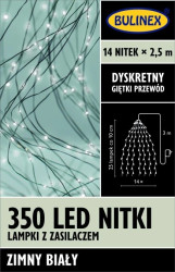 Lampki choinkowe 350 LED NITKI lampki z zasilaczem biały 10-092