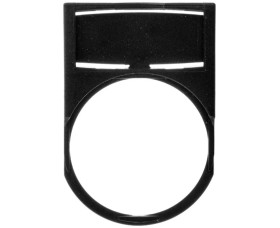 Szyld opisowy 45x30mm do etykiet 24,6x11,4mm czarny 22mm prostokątny 024315