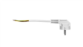 Przewód Przyłączeniowy W-2 3X1,0 Mm2 Biały Z Wtyczką Kątową 1,5M 51.921