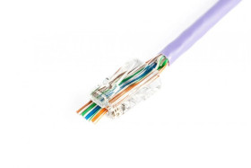 Wtyk RJ45 (8P8C) przelotowy kat.5e nieekranowany AWG 26-24 /woreczek zawiera 100szt./X-ML-5U-EZ