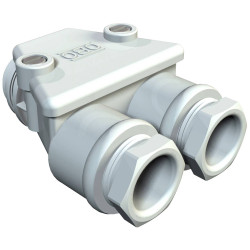 OBO Bettermann 2024063 Twin Gland Plastic Polystyrene Light Grey PG 13.5