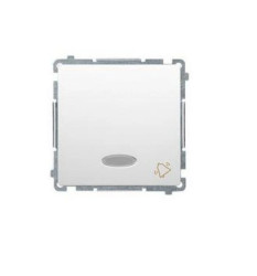 Simon Basic Przycisk /dzwonek/ z podświetleniem, szybkozłącza, biały BMD1L.01/11