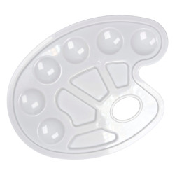 Paleta Malarska Na Farby Duża - 22,5x17cm - Biała Plastikowa Tacka