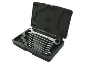 Zestaw kluczy płas-oczkowych z grzechotką 8-19 mm 110900 HAUPA