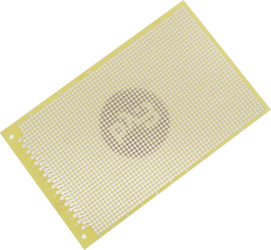 Circuit board, 100 x 160 mm, pitch 2.54 mm, single sided, FR4 epoxy, Cu 35 µm, BYB-3-11H6019