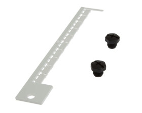 Materiał etykietujący, Etykieta, 2,5x10x5mm, Plastik, 10 tabliczek znamionowych, 2 zaślepki, AV000134