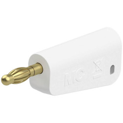 Stäubli 641045-29 LM-4A-39 straight blade plug 4mm white stackable 1pc