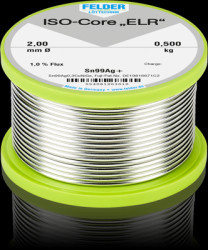 Solder, lead-free, Sn99Ag0.3Cu0.7NiGe, Ø 2 mm, 500 g, 554081203010