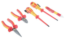 Zestaw narzędzi CK Obcinaki, Szczypce, Wkrętak, Tester napięcia VDE VDE