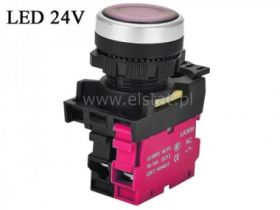 Przełącznik stabilny czerwony; LED 24V; NC
