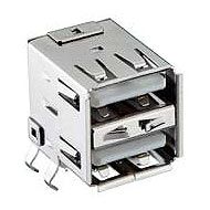 Gniazdo USB typ A podwójne do druku białe