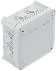 Cable junction box, 100 x 100 x 48 mm, no. of entries: 7, 6.0 mm², gray, IP66, 2007061