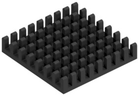 IC heatsink, (L x W x H) 31 x 31 x 6 mm, 18.6 to 5.5 K/W, black anodized, 10037033
