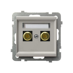 SONATA Gniazdo głośnikowe pojedyncze kaszmir GGN-1R/m/82