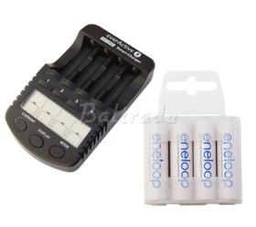 ładowarka everActive NC-1000 + 4 x R6/AA Panasonic Eneloop 2000 (box)