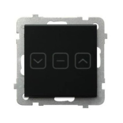 SONATA TOUCH Łącznik dotykowy żaluzjowy z podświetleniem + Wi-Fi czarne szkło szronione ŁPDT-7RS/m/79