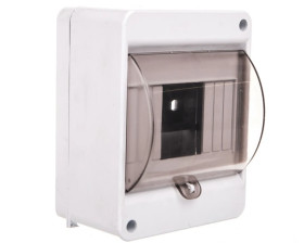 Rozdzielnica modułowa 1x5 natynkowa IP20 z klapką dymną i zaciskami S-5+SZYBKA+N+PE 8005833 ENE-00350