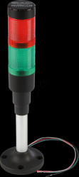 Signalling column, buzzer, red/green, LED, 230 V AC