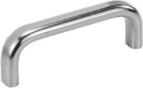 Handle, straight, stainless steel, (L x W x H) 160 x 15 x 39 mm, silver, 3477.1502