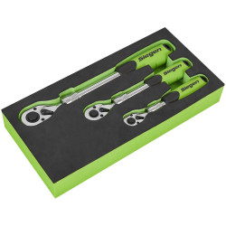 Sealey S01285 Siegen Extendable Ratchet Wrench Set 3pc