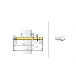 Igła testowa 1060/G-H6-1.5N-NI-3.0X1.6/3.7, raster 4,00 (160 mil)