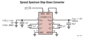 500mA High Efficiency, Low Noise, Inductorless Step-Down DC/DC Converters