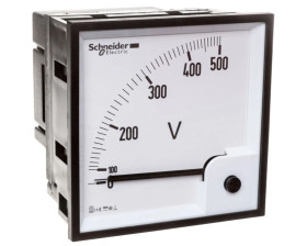 Woltomierz 1-fazowy analogowy 0-500V pulpitowy 96x96mm kl.1,5 VLT 16075