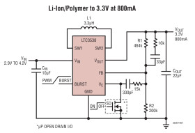 800mA Synchronous Buck-Boost DC/DC Converter