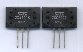 2SA1216 + 2SC2922 17A 180V 200W MT-200 KOMPLET TRANZYSTORÓW