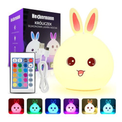 Lampka nocna KRÓLIK RGB +pilot bezprzewodowa Lampa dla dzieci