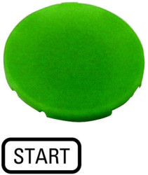 Button plate, round, START, for pushbutton, 218196
