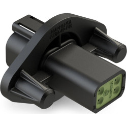 Device plug, 4 pole, crimp connection, latch locking, straight, AT04-4P-PM12