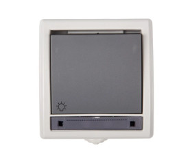 AQUANT Łącznik przycisk /światło/ IP55 szary LNT-1S 1204-10
