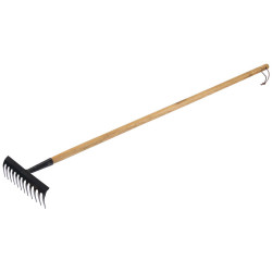 Draper 14306 Carbon Steel Garden Rake with Ash Handle
