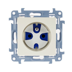 Gniazdo pojedyncze z/u data z kluczem kremowe CGD1.01/41 Kontakt Simon10