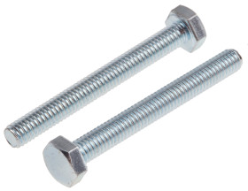 Śruba z łbem sześciokątnym gwint M4 35mm skok 0.70mm Stalowe Sześciokątny Powlekane jasnym cynkiem RS PRO