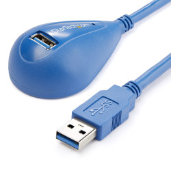 Kabel USB Złącze A USB A Złącze B USB A dł. 1.5m Przewód przedłużający USB USB 3.0 kolor: Niebieski