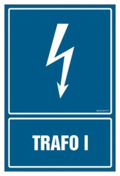 ZNAK - HG043 Trafo I 7,5 x 10 cm FN - Folia samoprzylepna