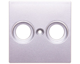 Merten System M Płytka centralna podwójna gniazda antenowego TV/SAT aluminium MTN4122-0460